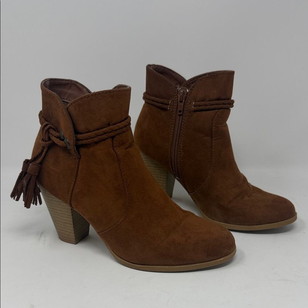 Bakers Brown Suede Ankle Booties